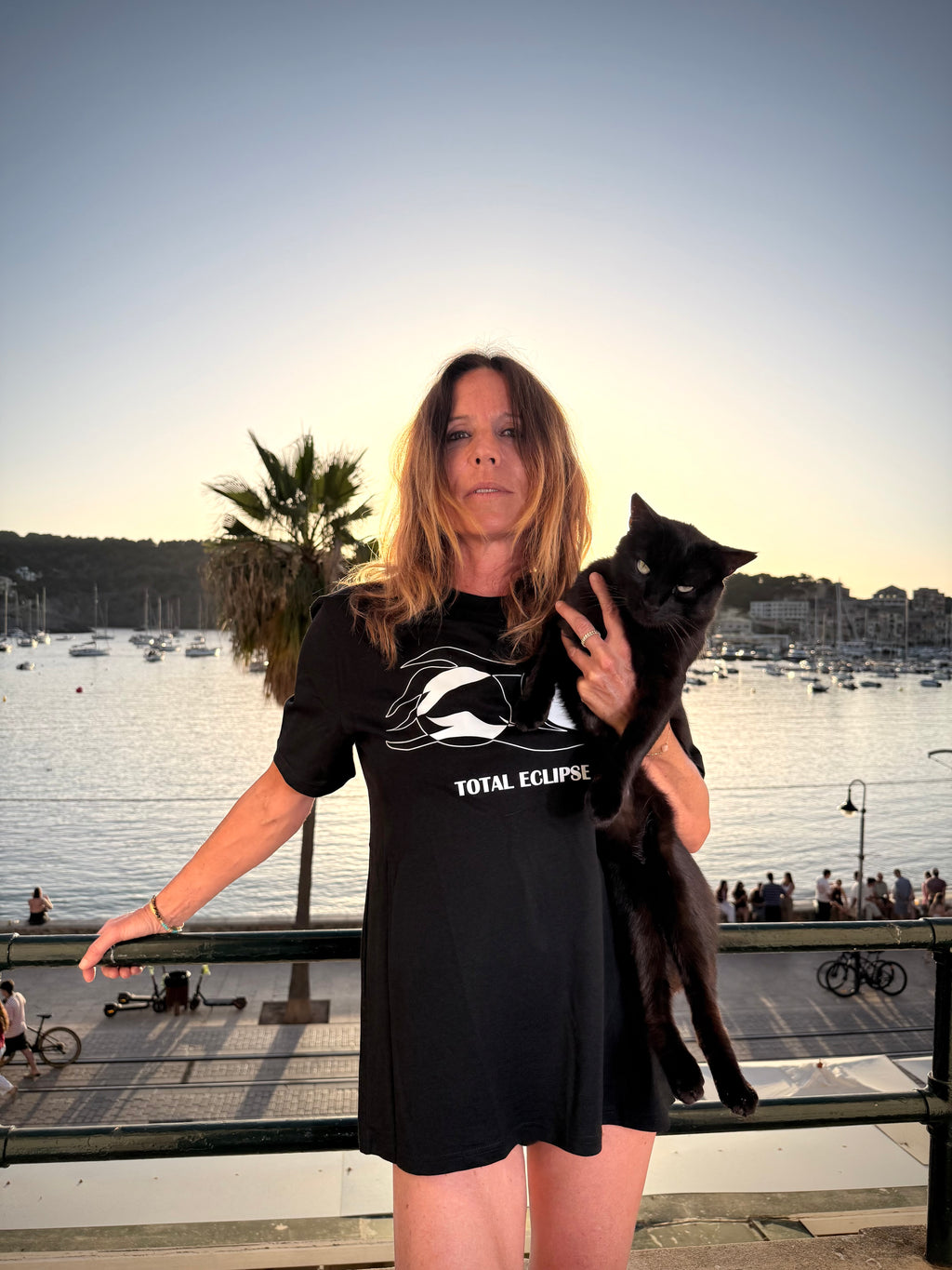 "Heliophagos — limited edition unisex organic cotton t-shirt by LKG Fashion. Inspired by the Total Eclipse 2026. Edition of 23, no re-runs. Stella/Stanley. Available in M, L, XL."