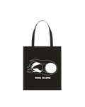 "Heliophagos Tote Bag — limited edition cotton tote by LKG Fashion. Inspired by the Total Eclipse 2026. Edition of 34, no re-runs. 38 × 42 cm."
